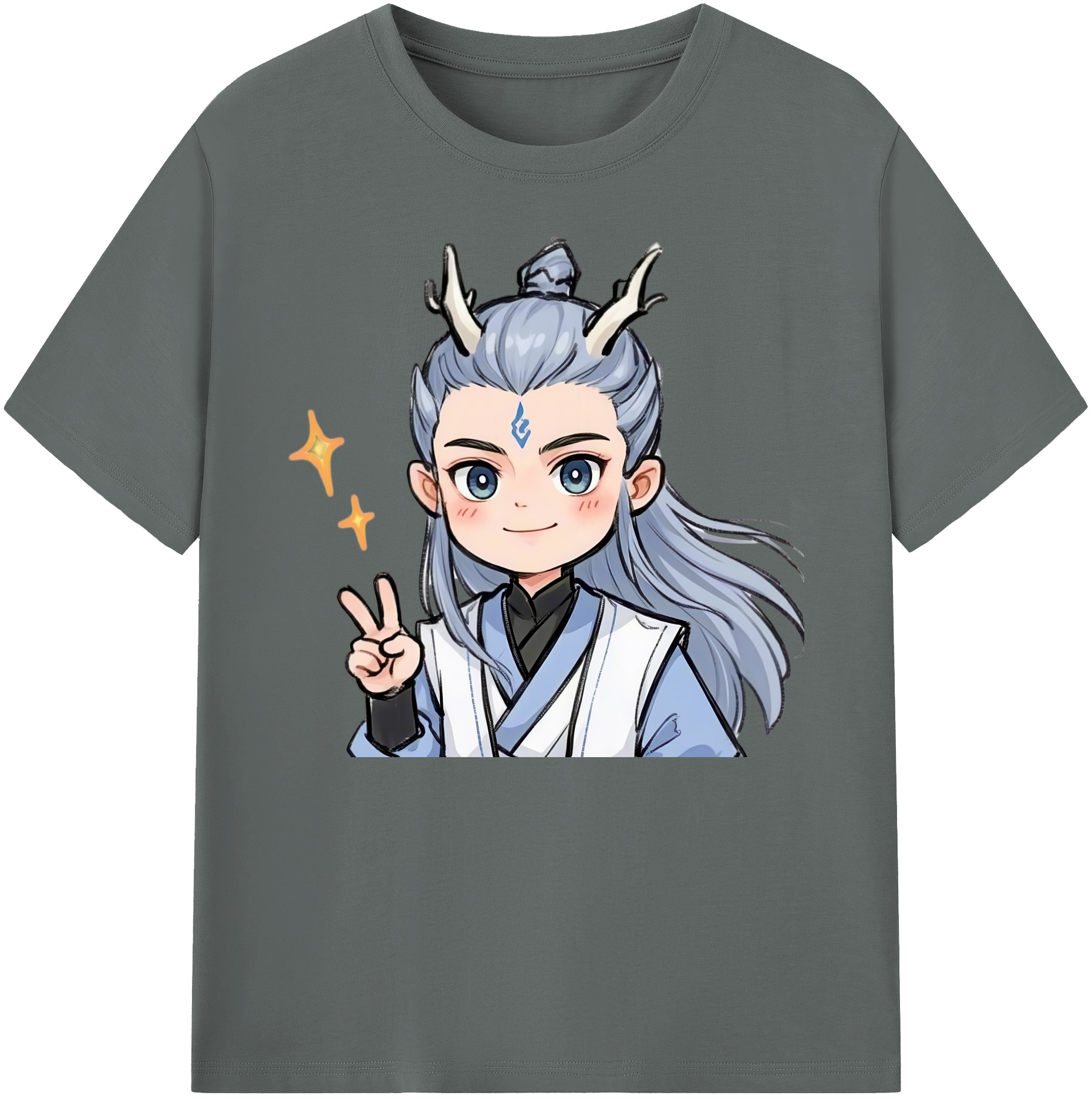 （画像用） Ne Zha 2 ナタ 魔童の大暴れ 綿100％ メンズ半袖Tシャツ｜肌触りやわらか＆通気性